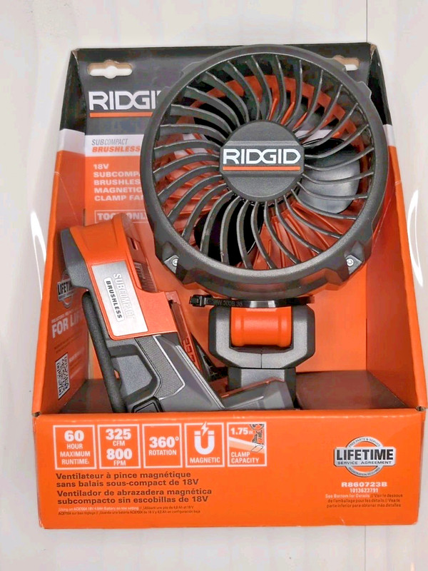 NEW! RIDGID 18V CORDLESS HYBRID JOBSITE FAN R860723B (TOOL ONLY)