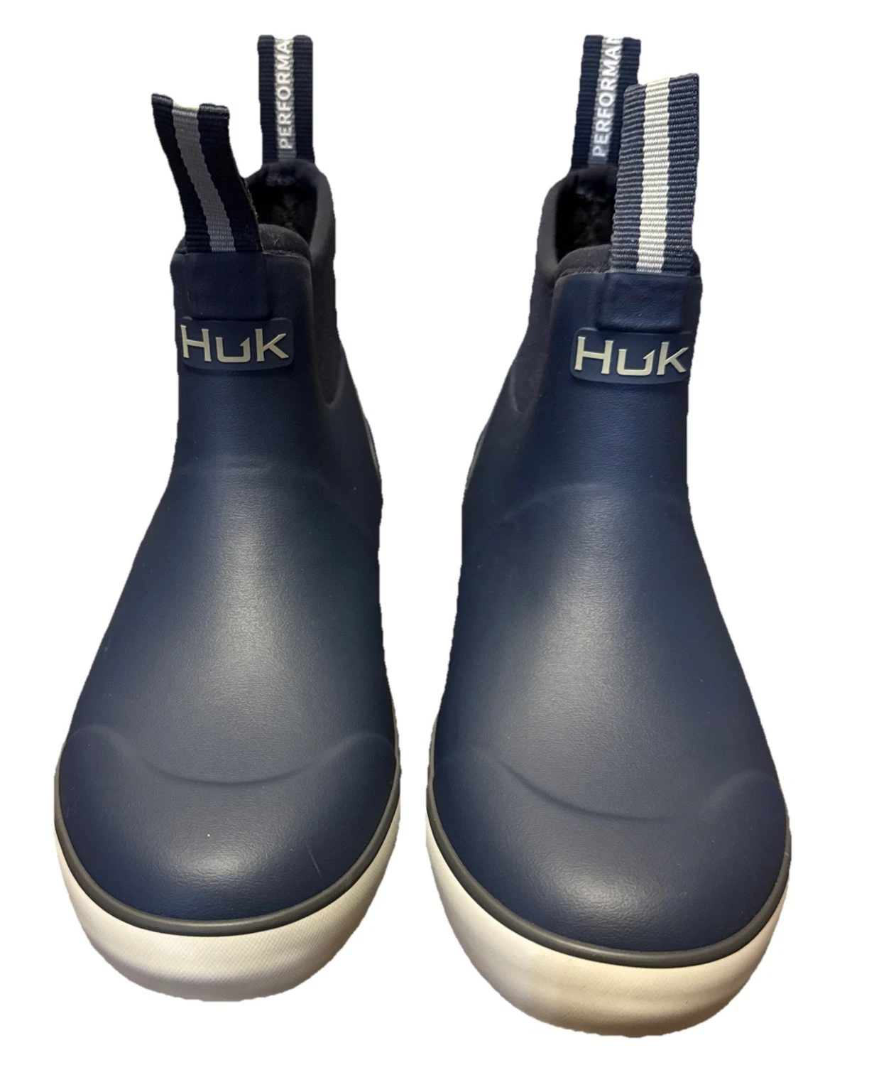 Huk Rogue Wave Rubber Fishing Boots ~ Slip On ~ Blue Mens Size 7 US | EU 38