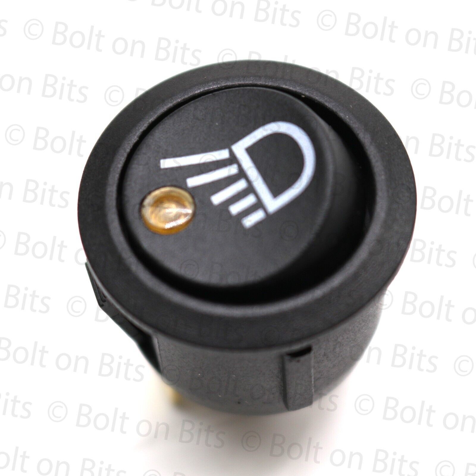 Durite Amber LED On/Off Round Rocker Switch / Work Lamp / Light Symbol 12/24V