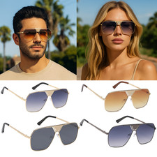Sunglasses Luxury Aviator Men Women Gradient Lens Retro Fashion UV400 Shades