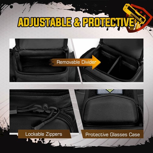 TIDEWE Zaino Tactical Range con Divisore Rimovibile, Zaino per Pistola con... - Foto 2 di 7