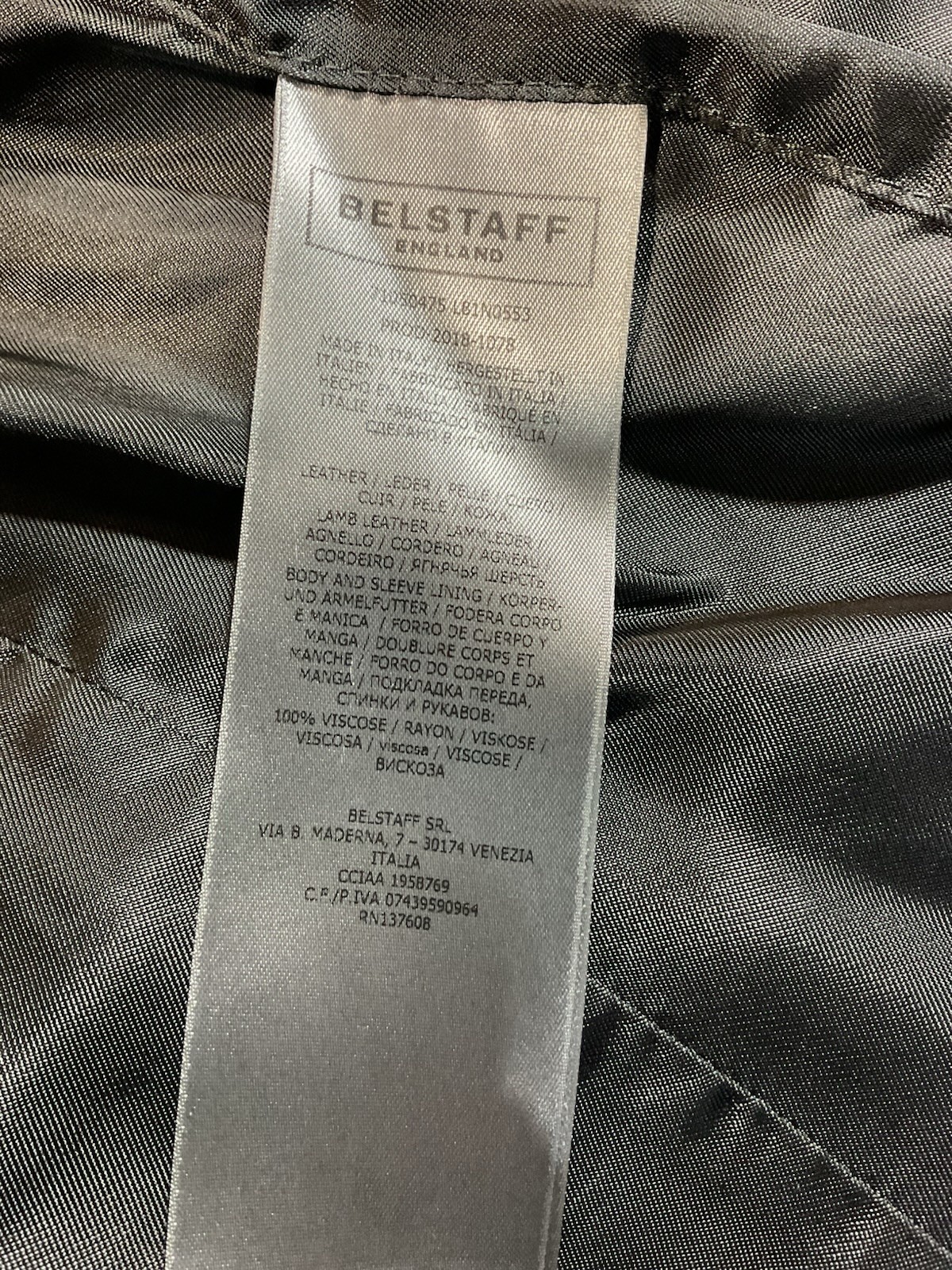 Belstaff Men's Black Leather Jacket UK 46/XL - Excellent Condition image 9