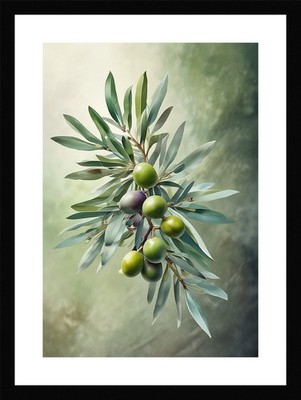 Dramatische Olivenzweige gerahmtes Wandbild Poster Leinwanddruck Bild