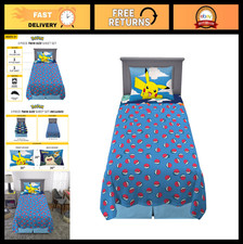 Super Soft Microfiber Twin Sheet Set - Pokemon Anime Kids Bedding, Cozy  Fun