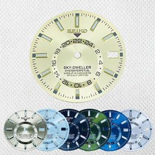 28.5mm Watch Dial Blue Green Luminous For Seiko NH35 NH36 Movement Watches Parts