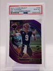 JOE BURROW 2020 SELECT FIELD LEVEL ROOKIE DIE CUT PURPLE PRIZM RC PSA 10 Q1778