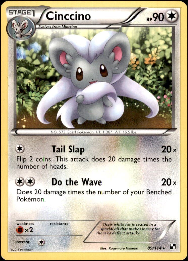 Pokemon - Cinccino #89/114 - Black and White Rare