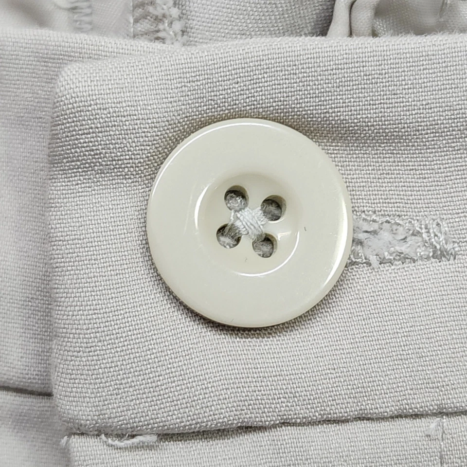 Christopher & Banks 裤子女式 8 米色卡其色斜纹布中腰直筒办公室 — 第 2/4 张图片