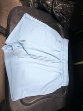 Women  s Casual Light Blue Shorts With Drawstrings Small Perfect Condition