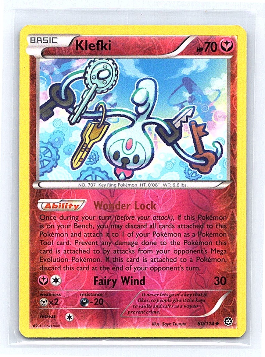Klefki Reverse Holo 80/114 XY - Steam Siege Uncommon LP