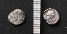 *Ancient Greek Silver Coin "Greek Fraction" Roman Byzantine [E6892]7e0