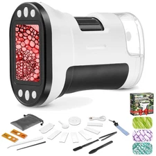 Safe & Fun Portable Microscope for Kids – Explore Nature with LED Illumination!