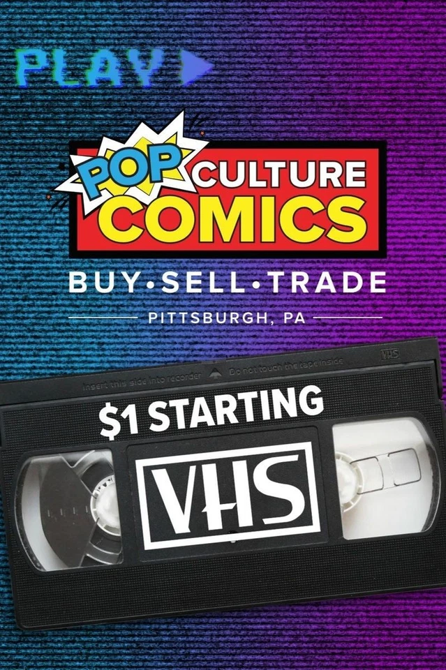 Pop Culture Comics VHS Blowout Bonanza! $1 Starts, Great Selection!!