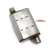 Performance Muffler Chambered 2.5in Inlet Offset Offset Stainless Jba 40-251300 Performance Muffler Chambered 2.5in Inlet Offset Offset Stainless Jba 40-251300
