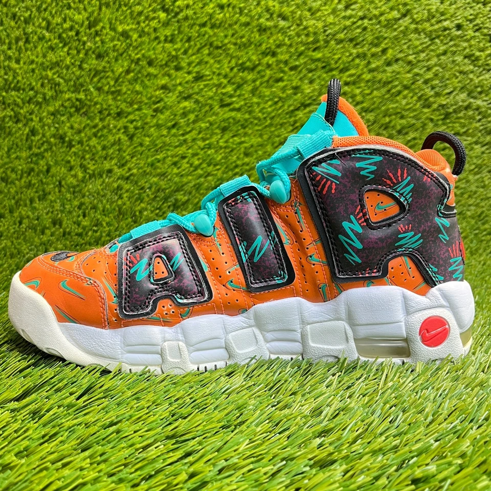 Nike Air More Uptempo What The 90s Niños Talla 6.5Y Naranja Zapatos Atléticos Tenis Foto 2 de 4