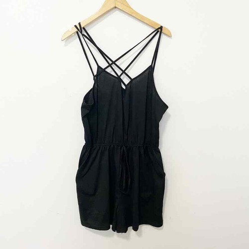 Shein Black Strappy Romper Size 0X | eBay