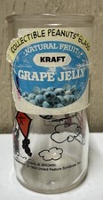 Vintage Promotional Jelly Jar Glass Featuring Charlie Brown Flying Kite 1950