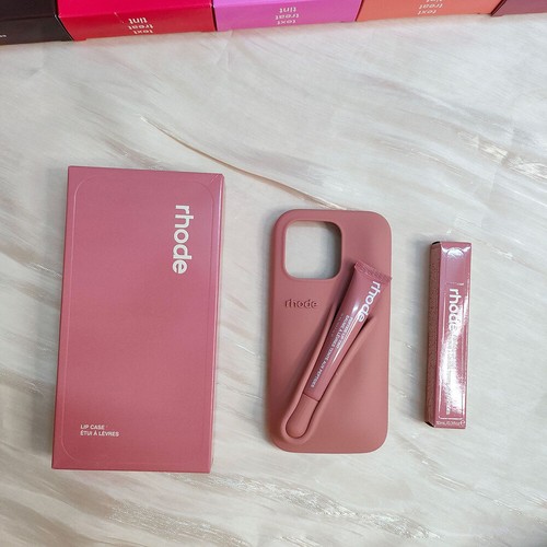 Rhode Lip Tint + Summer Lip Silicone Phone Case for iPhone 16 15 14 13 12 11 - Zdjęcie 24 z 66