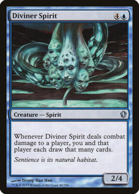 1x Diviner Spirit NM Eng MTG - Commander 2013