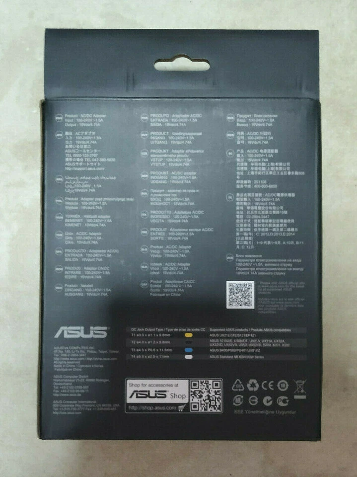 ASUS U90W-01 notebook 90W Universal DC Plug NB Square Power Adapter DC19V 4.74A - Image 2 of 2