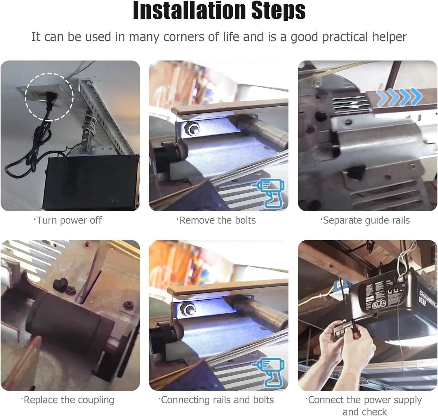 Screw Drive Coupler Part for Liftmaster, 4Pack Garage Door Opener