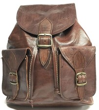 MOCHILA DE SEÑORA COLOR MARRON 100 % PIEL (MEDIDAS 32X26X12 CMS.)