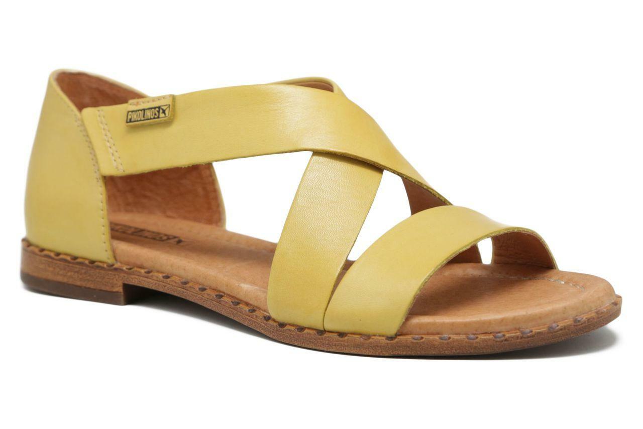 Sandalias Planas - Pikolinos Amarillo Mujer PIEL Wox0552-pikolinos 620387 Sandalias Planas - Pikolinos Amarillo Mujer PIEL Wox0552-pikolinos 620387