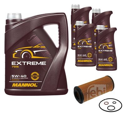 FEBI BILSTEIN Ölfilter 9L MANNOL Extreme 5W-40 für BMW 5er Touring E61 525d