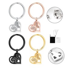 Butterfly Urn Keychain for Ashes Heart Cremation Jewelry Urn Keyring Keepsake US