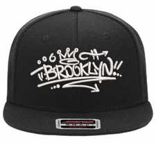BROOKLYN , NY Graffiti SNAPBACK BASEBALL HAT OSFA ADJUSTABLE Flat bill