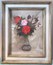 R.Reed 1976 Still Life Framed Oil Painting