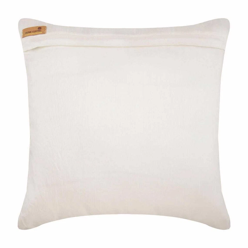 Decorative Pillow Case Ivory 16"x16", Square Silk Abstract Modern - Wedding Veil - Image 3 of 3