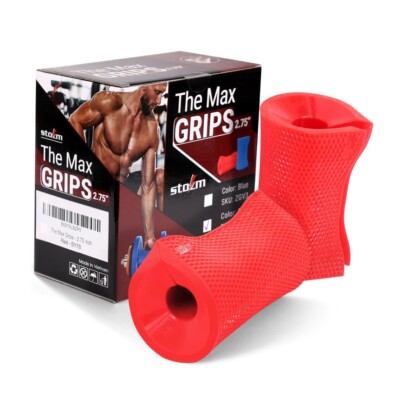 STOZM Max Grips/Fat Grips for Dumbbells 5.3-Inch Length with Ergonomic Design