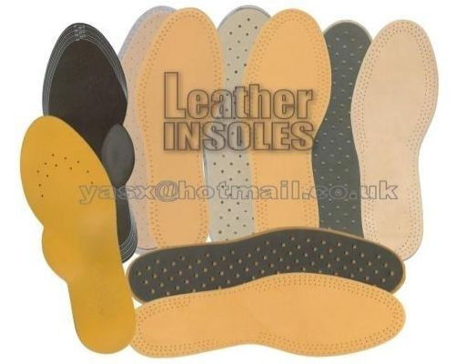 WOMENS LEATHER INSOLES Genuine Leather Shoes Boots Non Slip Odour Free Release - Picture 1 of 7