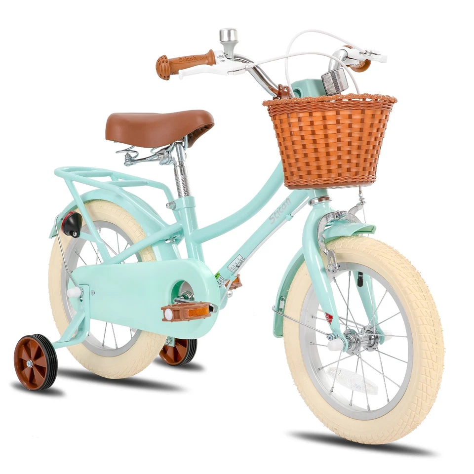 Детский велосипед JOYSTA Manchi 12-18 дюймов с корзиной для тренировочных колес для девочки 2-9 лет - Изображение 2 из 4