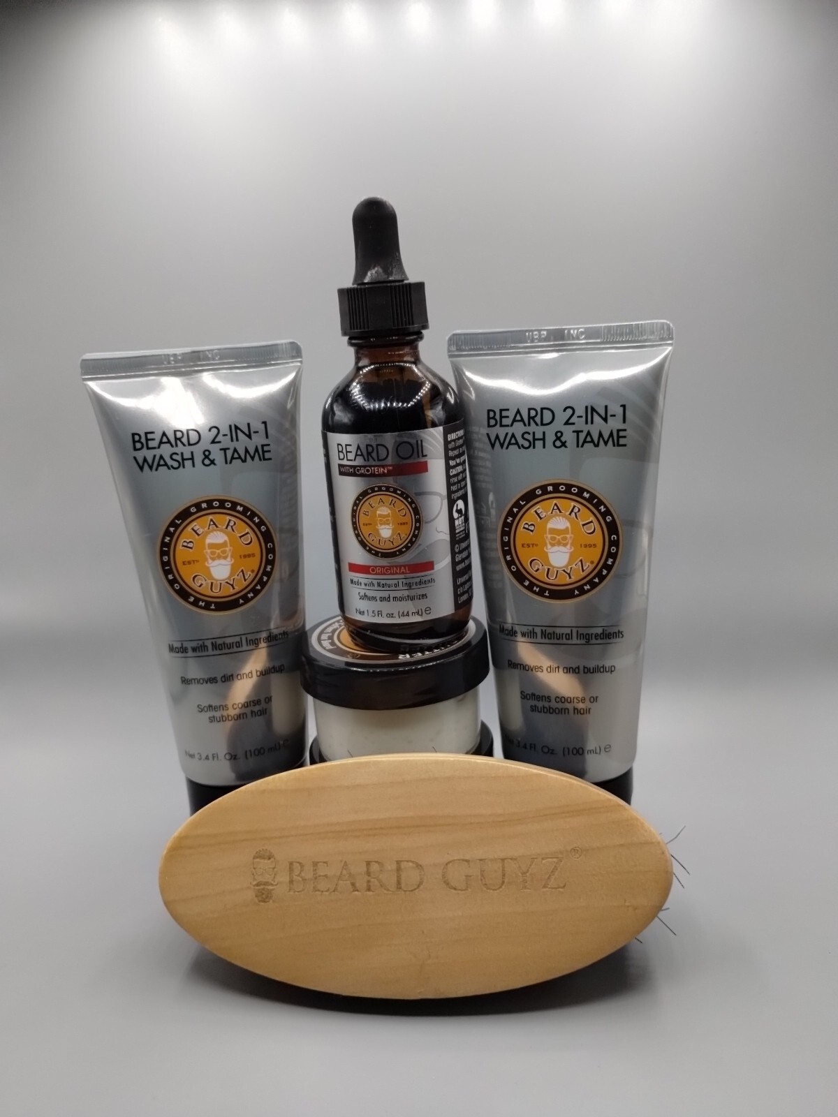 Beard Guyz 2-in-1 Wash & Tame - Cleanses Softens & Conditions Beard with Balm Butter Oil