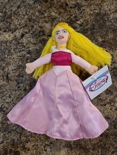 Disney Store Princess Aurora Sleeping Beauty Movie 10  Bean Bag Doll Plush Toy