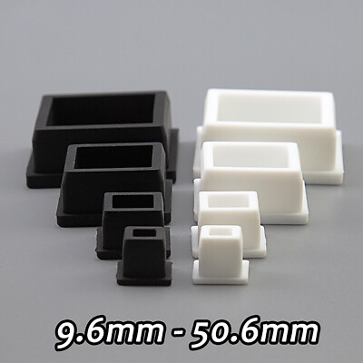 Black White Square Silicone Rubber Drill Hole Plug Push In Compression Stem Bung