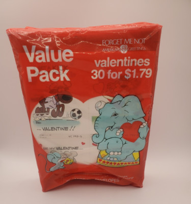 Valentines Forget Me Not American Greeting Unopened 30 Cards & Envelopes (V2)