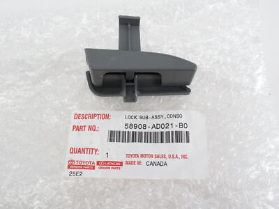 Genuine Toyota 58908-AD021-B0 Gray Armrest Center Console Lid Lock