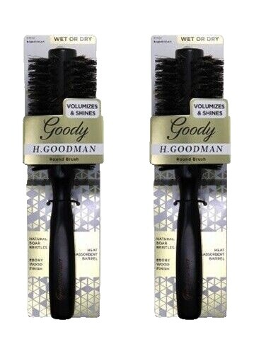 marula oil classic dressing brush MarulaOil Professional Large Round Black for Hair 100% Boar Soft Handle