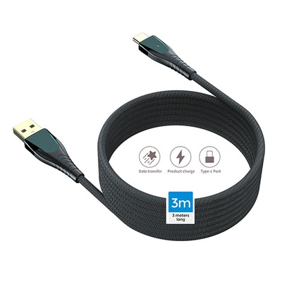 Charging Cable USB Data Cable 3M With Indicator Light for PS/Xbox/NS/Phone