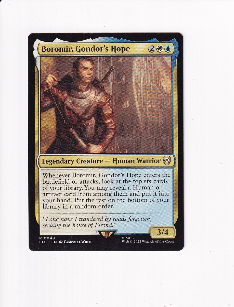 2023 MTG MAGIC COMMANDER: THE LORD OF THE RINGS BOROMIR, GONDOR'S HOPE