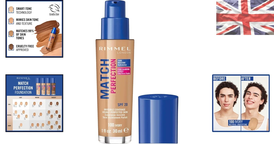 Luxurious Match Perfection Foundation 30ml - Lightweight, SPF 20, Natural Look - Image 2 of 4