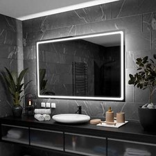 Houston ILLUMINATO LED specchio del bagno personalizzato misura VARIANTI 