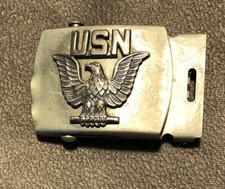 Vintage USN issue U.S. NAVY Belt Buckle Approx. 2 X 1.5 C23