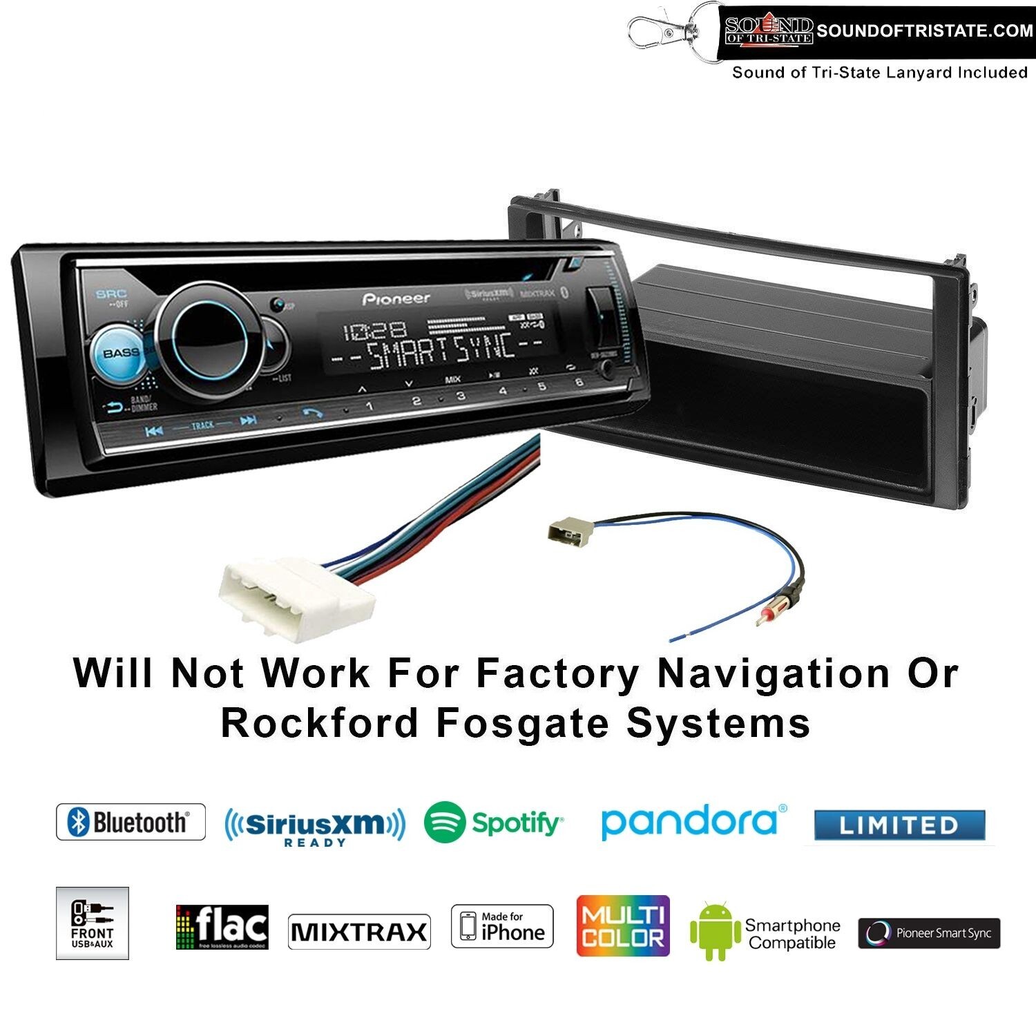 Pioneer DEH-S6220BS CD Receiver Dash kit Fits 2013 Nissan Frontier