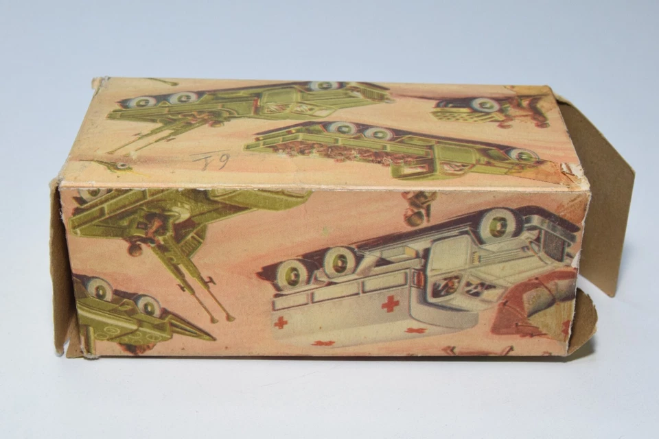 B44 1:55 SCATOLA VUOTA ORIGINALE FJ FRANCE TOYS GMC CAMION MILITARE CAMION ES... - Immagine 3 di 4