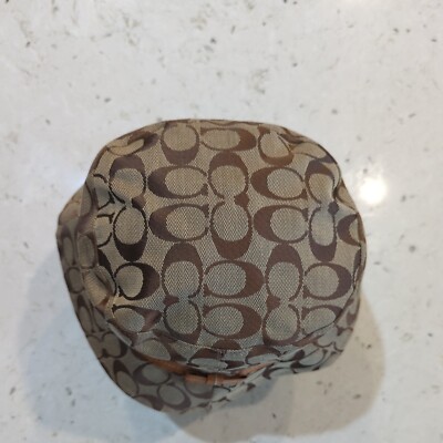 Vintage Y2K Coach Monogram Bucket Hat Beige Tan Size M/L | eBay display picture 1