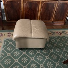 Ekornes Stressless Leather Storage Ottoman Soft LARGE Paloma Sand Color Norway